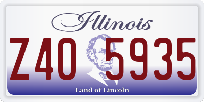IL license plate Z405935