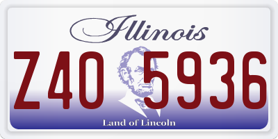 IL license plate Z405936