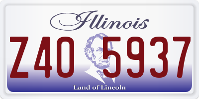 IL license plate Z405937