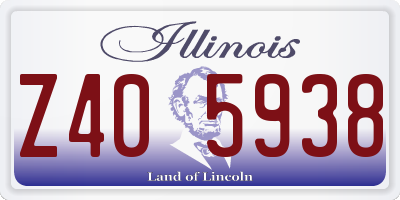 IL license plate Z405938
