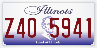 IL license plate Z405941
