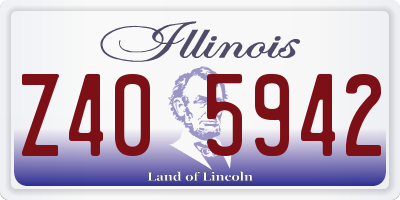 IL license plate Z405942