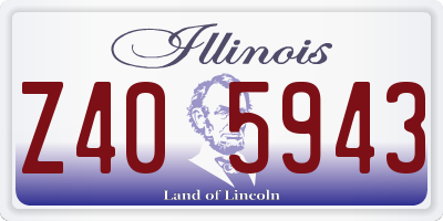 IL license plate Z405943