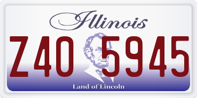 IL license plate Z405945