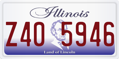 IL license plate Z405946