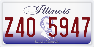 IL license plate Z405947