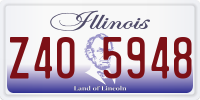 IL license plate Z405948