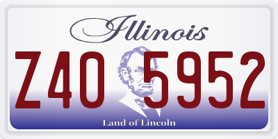 IL license plate Z405952