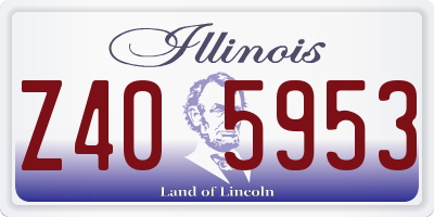 IL license plate Z405953