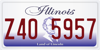 IL license plate Z405957