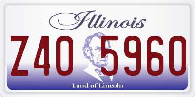 IL license plate Z405960