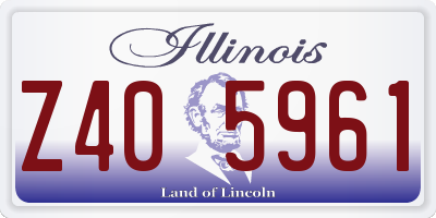 IL license plate Z405961