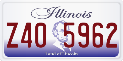 IL license plate Z405962