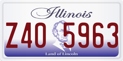 IL license plate Z405963