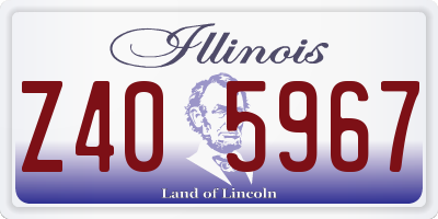 IL license plate Z405967
