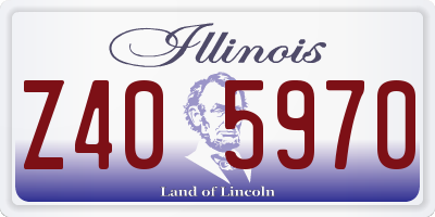 IL license plate Z405970