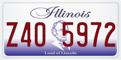 IL license plate Z405972