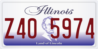 IL license plate Z405974