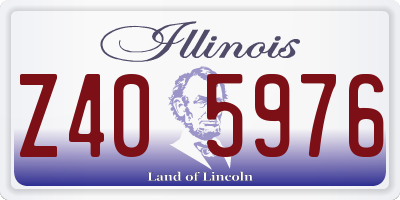 IL license plate Z405976