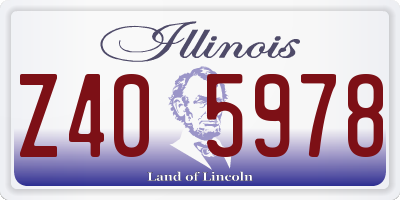 IL license plate Z405978