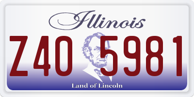 IL license plate Z405981