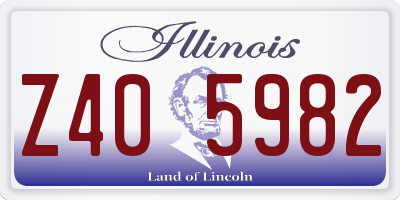 IL license plate Z405982