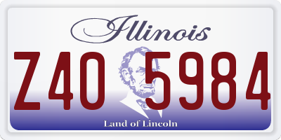 IL license plate Z405984