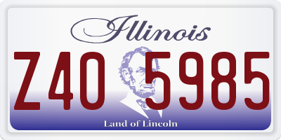 IL license plate Z405985