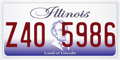 IL license plate Z405986