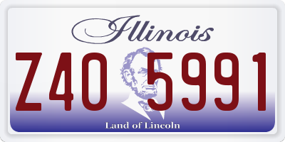 IL license plate Z405991