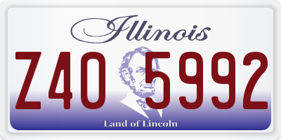 IL license plate Z405992