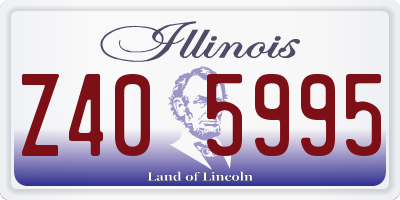 IL license plate Z405995