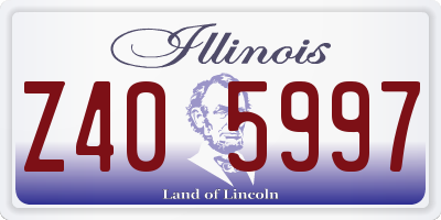 IL license plate Z405997