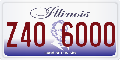IL license plate Z406000