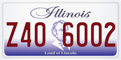 IL license plate Z406002