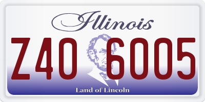 IL license plate Z406005