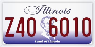 IL license plate Z406010