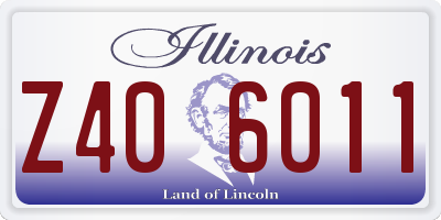 IL license plate Z406011