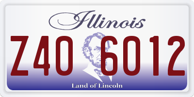 IL license plate Z406012