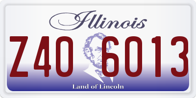IL license plate Z406013