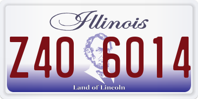 IL license plate Z406014