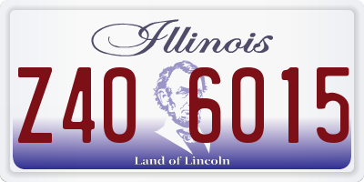 IL license plate Z406015