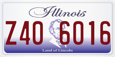 IL license plate Z406016