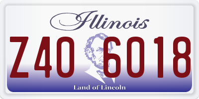 IL license plate Z406018