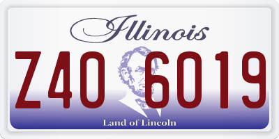 IL license plate Z406019