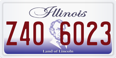 IL license plate Z406023
