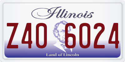 IL license plate Z406024