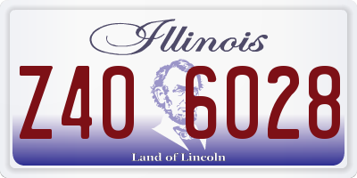 IL license plate Z406028