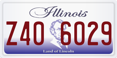 IL license plate Z406029