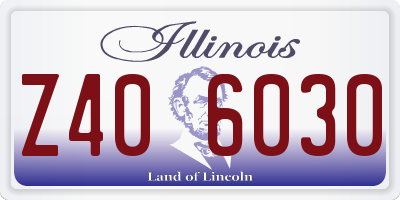 IL license plate Z406030